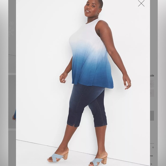 Lane Bryant Sleeveless Tunic Blue Ombré - Picture 3 of 10